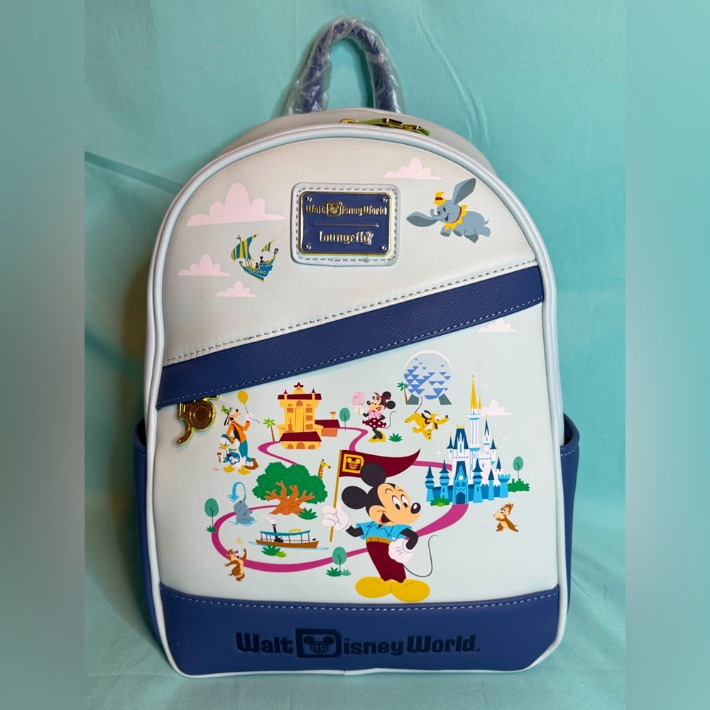 Loungefly x Disney Walt Disney World 50th Celebration Mickey Mouse Backpack - Picture 1 of 8